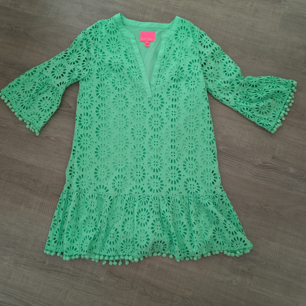 Lilly Pulitzer Green Lace Mini Dress